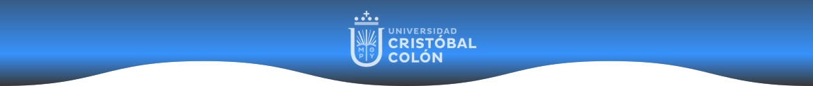Encabezado en fondo azul con la imagen institucional de la UCC en tonos de blanco.